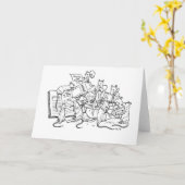 ベーキングお誕生日ケーキ! カード (黄色い花)