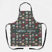 ベーキングかわいいデザートパターンクリスマス エプロン (正面)