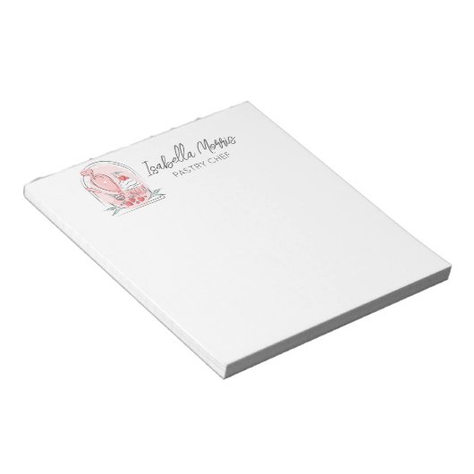 ベーキングかわいらしペストリーパーソナライズされた ノートパッド (アングル)