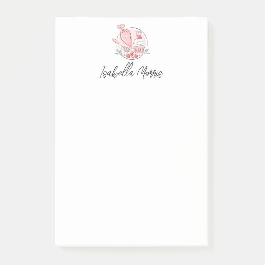 ベーキングかわいらしペストリーパーソナライズされた ポストイット (正面)