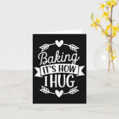 ベーキングその方法ハグおもしろいベーカーforシェフベーキング カード (黄色い花)