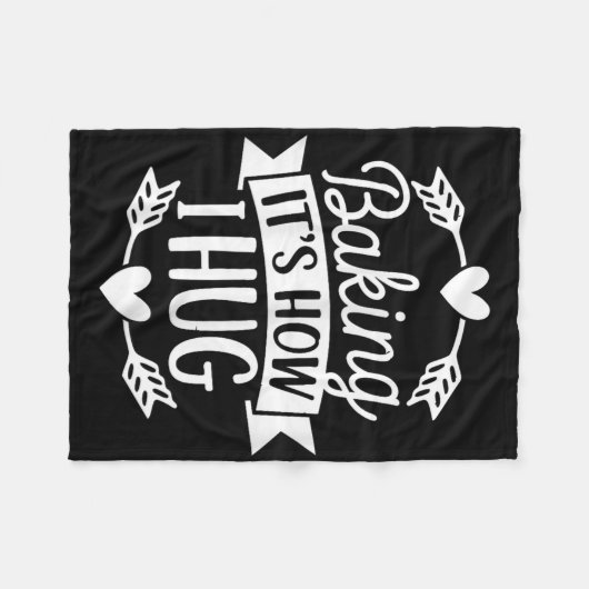 ベーキングその方法ハグおもしろいベーカーforシェフベーキング フリースブランケット (正面(横))