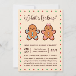 ベーキングとはGingerbread Gender Reveal 招待状