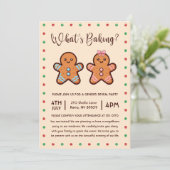 ベーキングとはGingerbread Gender Reveal 招待状 (スタンド正面)