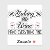 ベーキングとワインで全てを素晴らし作る シール (シート)