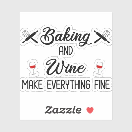 ベーキングとワインで全てを素晴らし作る シール (シート)