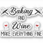 ベーキングとワインで全てを素晴らし作る シール (正面)
