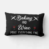 ベーキングとワインで全てを素晴らし作る ランバークッション (裏面)
