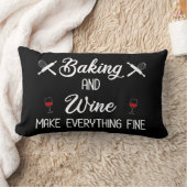 ベーキングとワインで全てを素晴らし作る ランバークッション (ブランケット)
