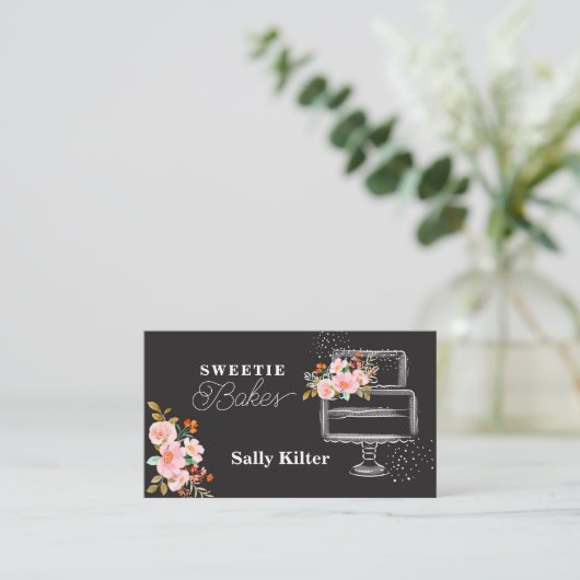 ベーキングと料理のブラックケーキパン 名刺 (スタンド正面)