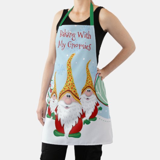 ベーキングと私のグノーミー格言クリスマスクリスマス エプロン (インサイチュ)