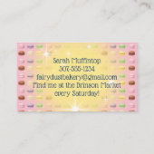 ベーキングのおとぎ魔法がマカルーンのクッキーパン屋を主演 名刺 (裏面)