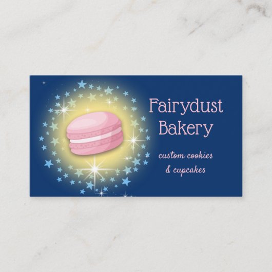ベーキングのおとぎ魔法がマカルーンのクッキーパン屋を主演 名刺 (正面)