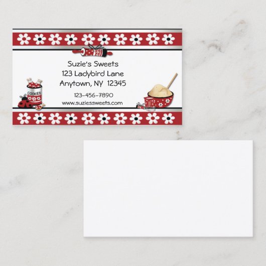 ベーキングのクッキーの名刺 名刺 (正面/裏面)
