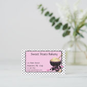 ベーキングのクッキーの水玉模様 名刺 (スタンド正面)