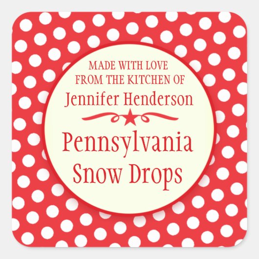 ベーキングのクッキー交換または販売のためのシール スクエアシール (正面)