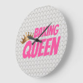 ベーキングのケーキとスイーツ愛好家向けクイーンパターン ラージ壁時計 (傾斜)