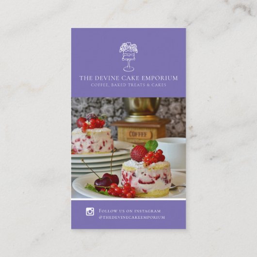 ベーキングのフォトフリーケーキの宣伝に感謝します 名刺 (裏面)