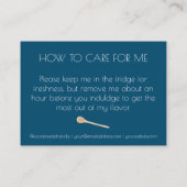 ベーキングの保存方法ビジネスロゴ編集可能 名刺 (裏面)