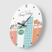 ベーキングの台所時計を調理する多彩な電気器具 ラージ壁時計 (傾斜)