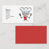 ベーキングの名刺 – ベーカリーの漫画のシェフ 名刺 (正面/裏面)