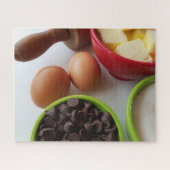 ベーキングの材料とチョコレートチップ ジグソーパズル (横)