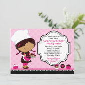 ベーキングの誕生日のパーティの招待状 招待状 (スタンド正面)