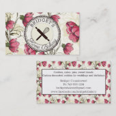 ベーキングの道具は花のパン屋の名刺を払います 名刺 (正面/裏面)