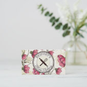 ベーキングの道具は花のパン屋の名刺を払います 名刺 (スタンド正面)