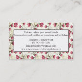 ベーキングの道具は花のパン屋の名刺を払います 名刺 (裏面)