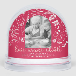 ベーキングは愛で作られた食用緑の写真の休日