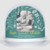 ベーキングは愛で作られた食用緑の写真の休日 (正面)