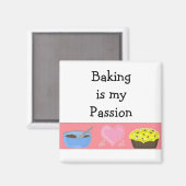 ベーキングは私の情熱 マグネット (正面/裏面)