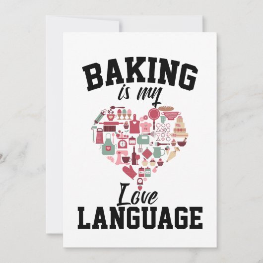 ベーキングは私の愛の言語である – おもしろい Baker シーズンカード (正面)
