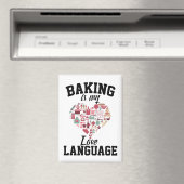 ベーキングは私の愛の言語である – おもしろい Baker マグネット (インサイチュ (食洗機))