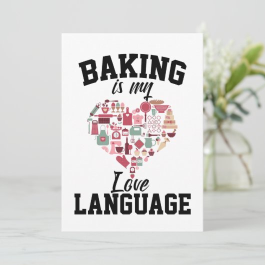 ベーキングは私の愛の言語である – おもしろい Baker 招待状 (スタンド正面)