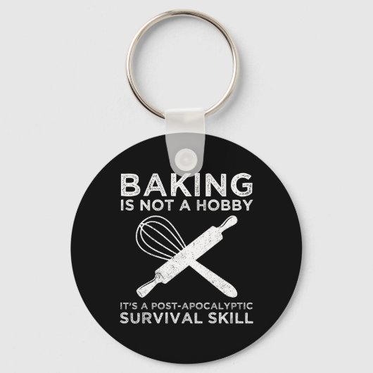 ベーキングは趣味じゃない生き残り術だ キーホルダー (正面)