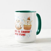 ベーキングはSNOW Muchおもしろい マグカップ (正面右)