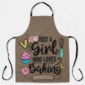 . .ベーキングを愛する少女 エプロン (正面)