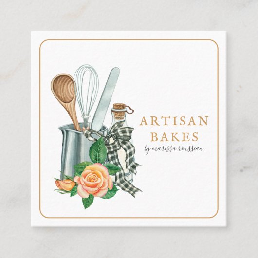 ベーキングアトラスベーカリーベイカー スクエア名刺 (正面)