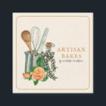 ベーキングアトラスベーカリーベイカー スクエア名刺<br><div class="desc">水モダン色フレーム桃フローラとplaid baker、ベーカリー、ベーキング器具と水色のパティシエのビジネスかわいらしカード：つや消しスプレッダーナイフ、ウィスクと木製スプーン。ピンク、緑、焼けたシエナ、黒と白の格子縞。ホームベイカー、デザートケーター、パティシエやベーカリーのために。タイトルフォントは、1700年代の現在も賞賛され、使用されている素朴なアンティークの書体であり、質感のある自然スタイルフォント。貯蓄のための大量の素晴らし注文。このもしデザインには他のマッチングマテリアルが必要連絡、私の店の「メッセージ」リンクを通じて私に連絡する。</div>