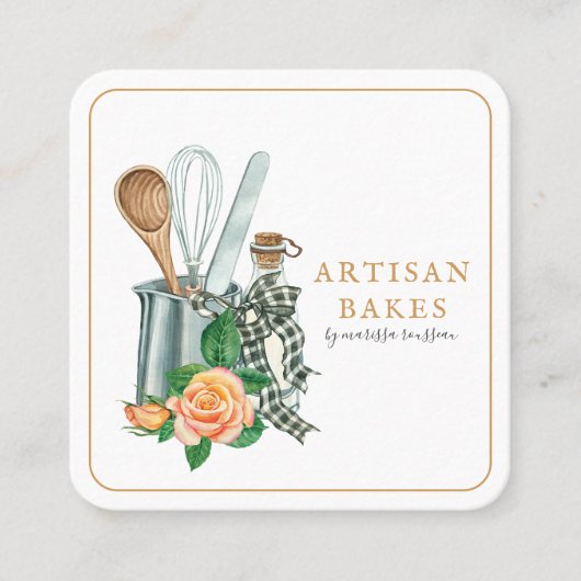 ベーキングアトラスベーカリーベイカー スクエア名刺 (正面)