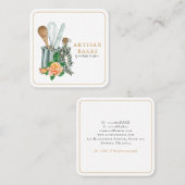 ベーキングアトラスベーカリーベイカー スクエア名刺 (正面/裏面)