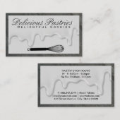 ベーキングウィスク | つや消し滴 名刺 (正面/裏面)