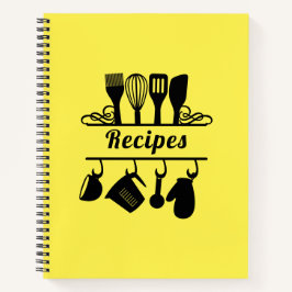 ベーキングエレガント料理レモンイエローレシピ ノートブック