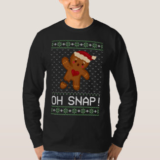 ベーキングオおもしろいジンジャーブレッドスナップ醜いクリスマスギ Tシャツ
