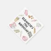 ベーキングカップケ飾ーキの誕生日ナプキンス スタンダードカクテルナプキン (角)