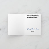 ベーキングカップルおもしろいグリーティングカード カード (内部)
