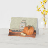 ベーキングカボチャのパイノートカード カード (黄色い花)