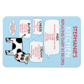 ベーキングキッチンチャートの乳製品の代替品 マグネット (横)